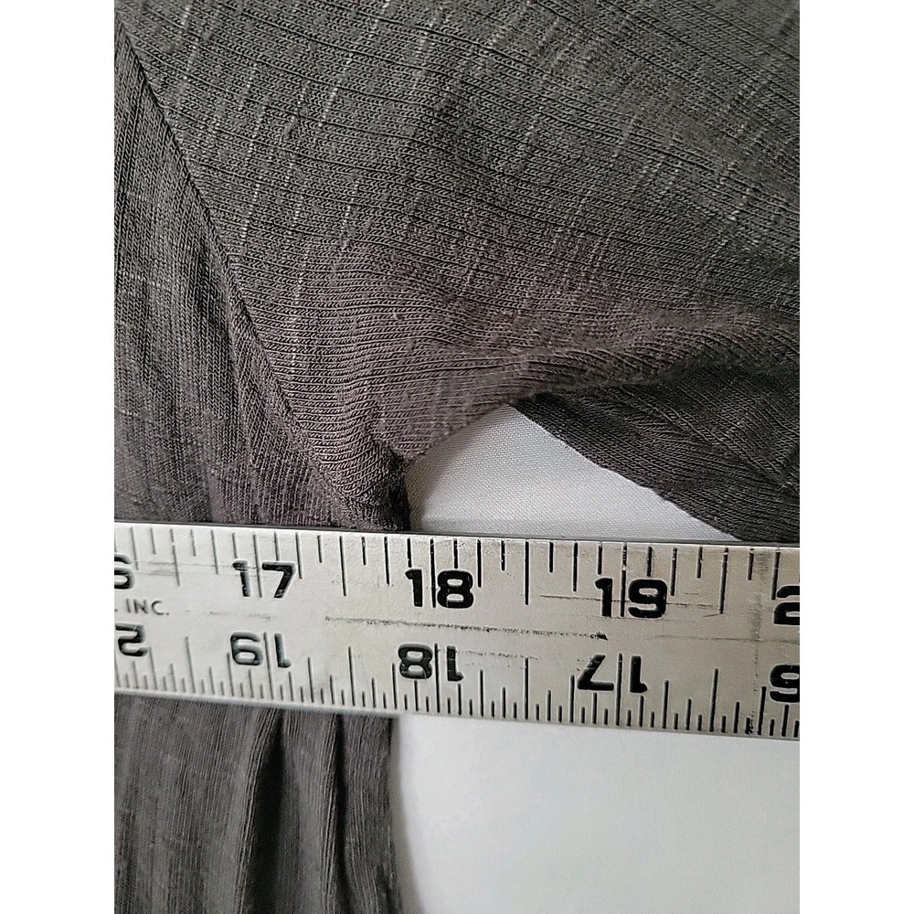 Mossimo Peplum Top Womens XL Gray Long Sleeve Raglan Slub Knit Shirt Earthy Soft - Picture 5 of 10